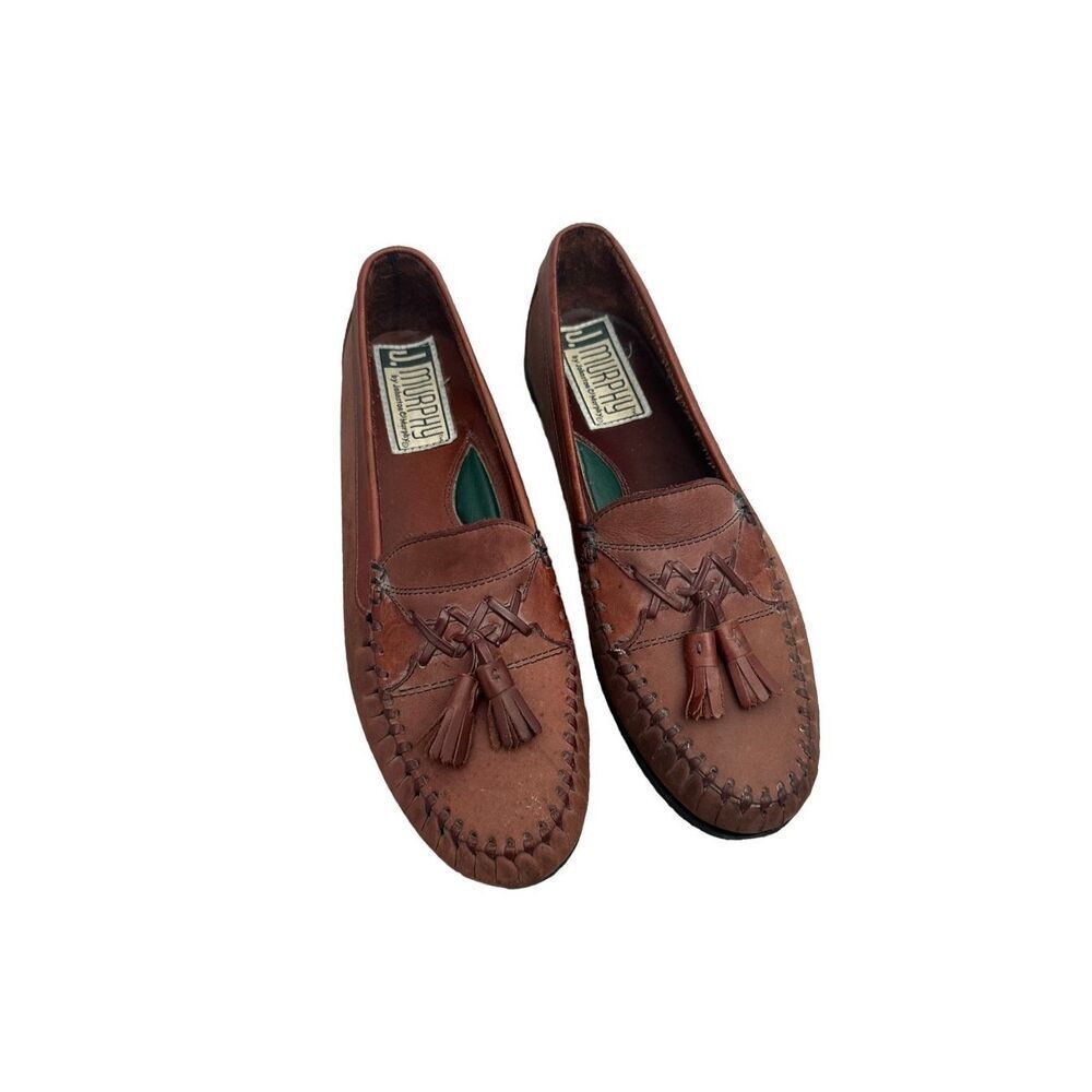 Johnston & Murphy J. Murphy brown leather tassel loader oxford shoes men’s 10.5